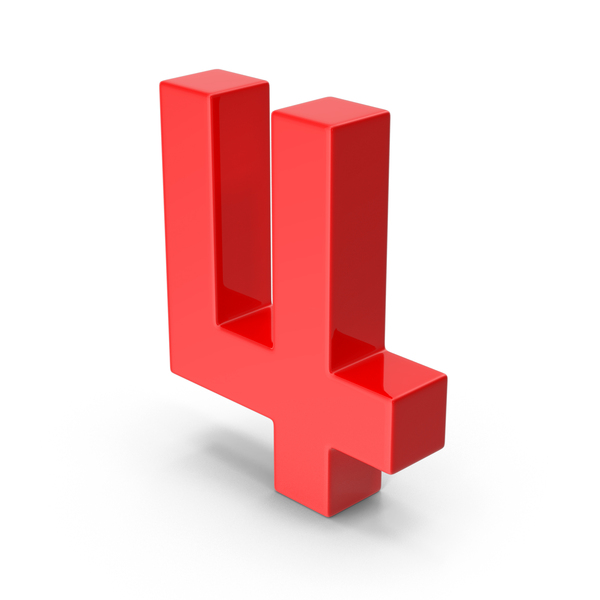 Roman Alphabet: Pixel Font Red Number 4 PNG & PSD Images Roman Alphabet: Pixel Font Red Number 4 PNG & PSD Images
