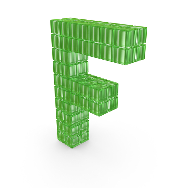 Roman Alphabet: Pixel Letter F PNG & PSD Images