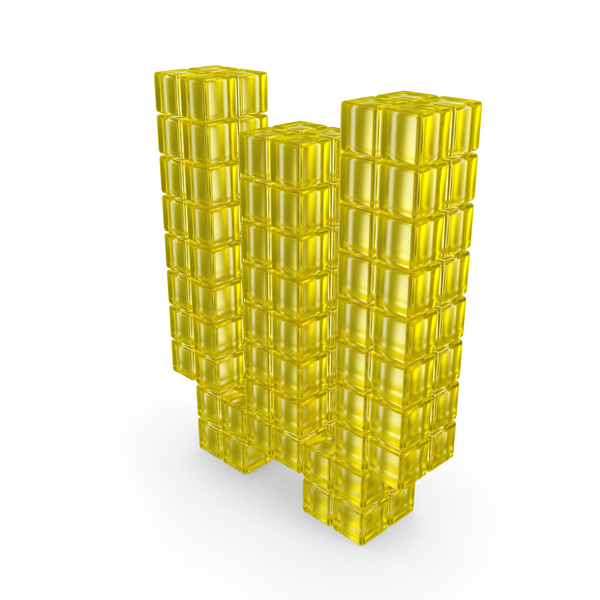 Roman Alphabet: Pixel Letter W PNG & PSD Images