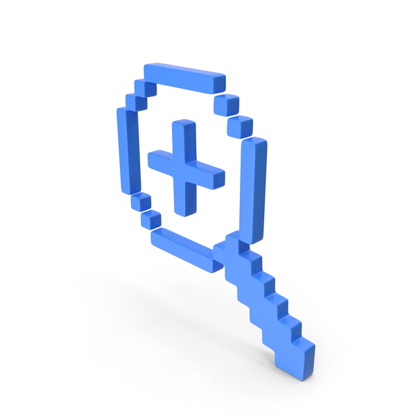 Computer Icon: Pixel Style Design Magnifier Plus Blue PNG & PSD Images Computer Icon: Pixel Style Design Magnifier Plus Blue PNG & PSD Images