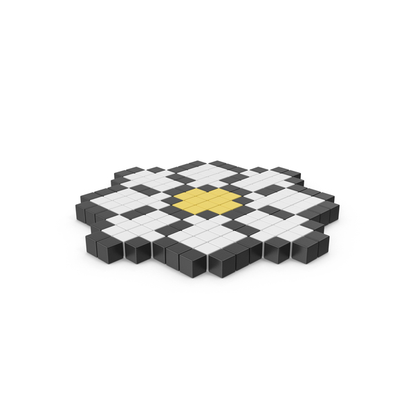 Computer: Pixelated Chamomile Flower Icon PNG & PSD Images