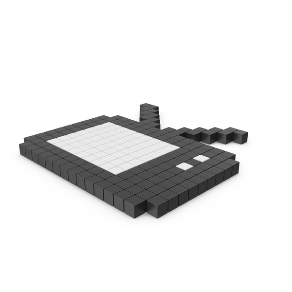Computer: Pixelated CRT Television Icon PNG & PSD Images
