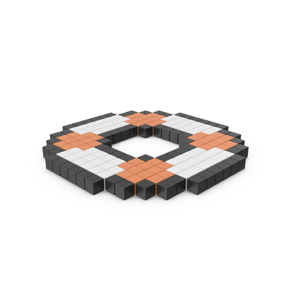 Computer: Pixelated Lifebuoy Icon PNG & PSD Images