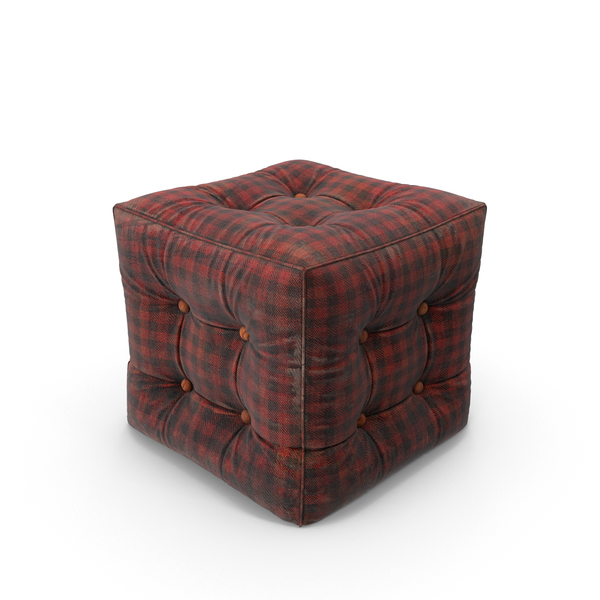 Ottoman: Plaid Pouf PNG & PSD Images Ottoman: Plaid Pouf PNG & PSD Images