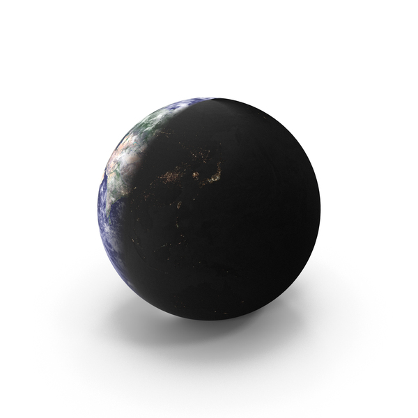 Outer Space: Planet Earth Half Day and Half Night PNG & PSD Images Outer Space: Planet Earth Half Day and Half Night PNG & PSD Images