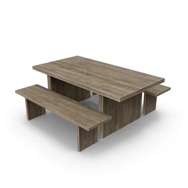 Plank Dining Table and Bench PNG & PSD Images Plank Dining Table and Bench PNG & PSD Images