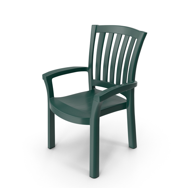 Outdoor Chair: Plastic Armchair Green PNG & PSD Images