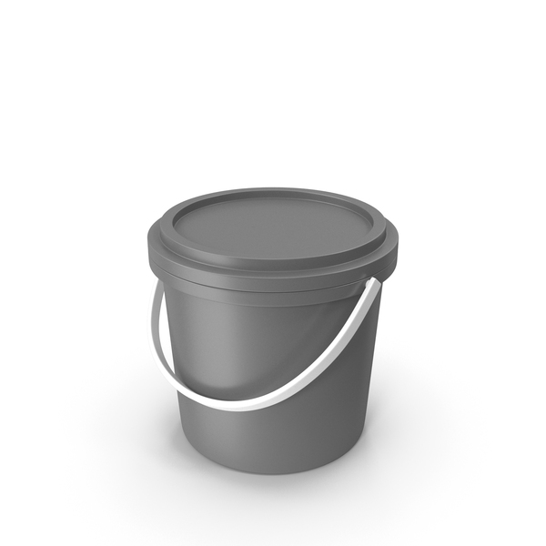 Plastic Bucket Handle Down Gray PNG & PSD Images