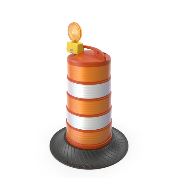 Barrel Barricade: Plastic Drum New PNG & PSD Images
