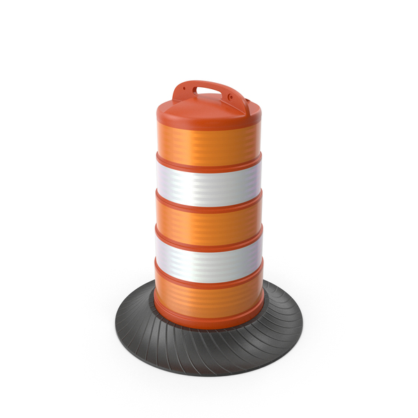 Barrel Barricade: Plastic Drum New PNG & PSD Images
