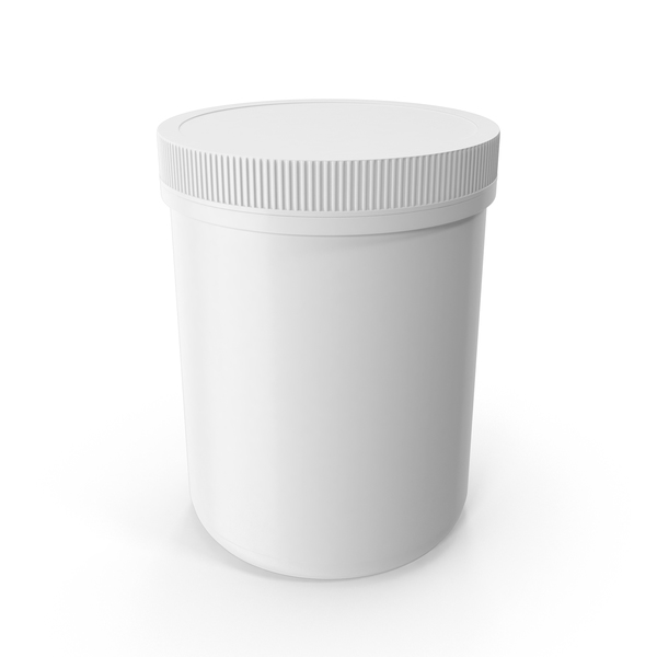 Plastic Jar Wide Mouth Straight Sided 60oz Closed White PNG & PSD Images Plastic Jar Wide Mouth Straight Sided 60oz Closed White PNG & PSD Images