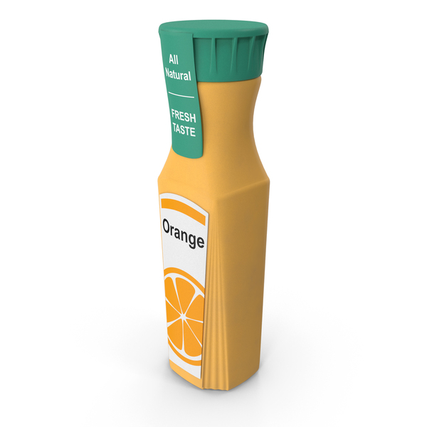 Drink Container: Plastic Juice Carton Small Orange PNG & PSD Images