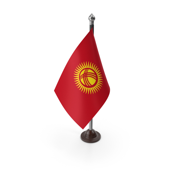 Plastic Kyrgyzstan Flag On A Stand PNG & PSD Images