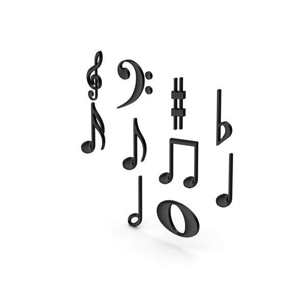 Note: Plastic Musical Notes PNG & PSD Images