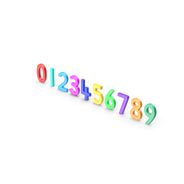 Number: Plastic Numbers Set PNG & PSD Images