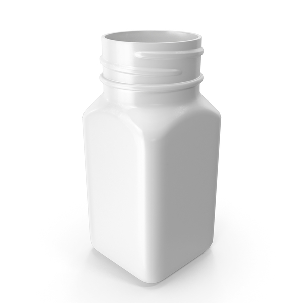 Plastic Square Bottle 2oz 60ml White No Cap PNG & PSD Images Plastic Square Bottle 2oz 60ml White No Cap PNG & PSD Images