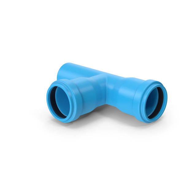 Plumbing: Plastic Tee Pipe Blue PNG & PSD Images