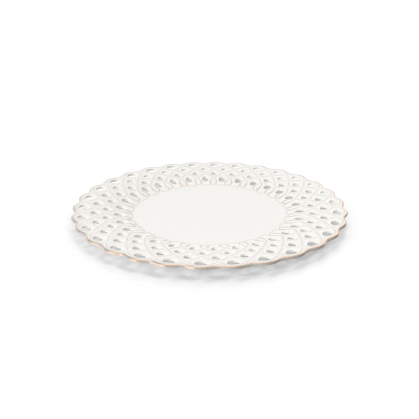 Plate from Porcelain Tea Set with Gold Pattern PNG & PSD Images Plate from Porcelain Tea Set with Gold Pattern PNG & PSD Images