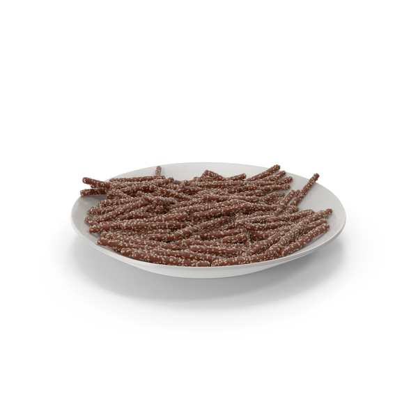 Snack Food And: Plate with Chocolate Covered Rods with Sesame PNG & PSD Images Snack Food And: Plate with Chocolate Covered Rods with Sesame PNG & PSD Images