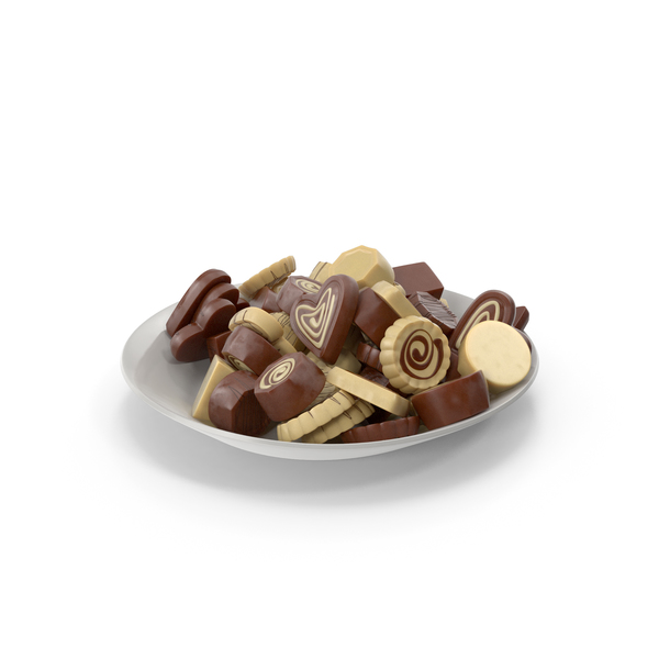 Plate with Truffle Chocolate Candy PNG & PSD Images Plate with Truffle Chocolate Candy PNG & PSD Images