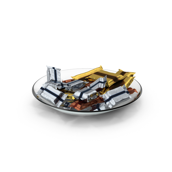 Plate with Wrapped Candy Bars PNG & PSD Images Plate with Wrapped Candy Bars PNG & PSD Images