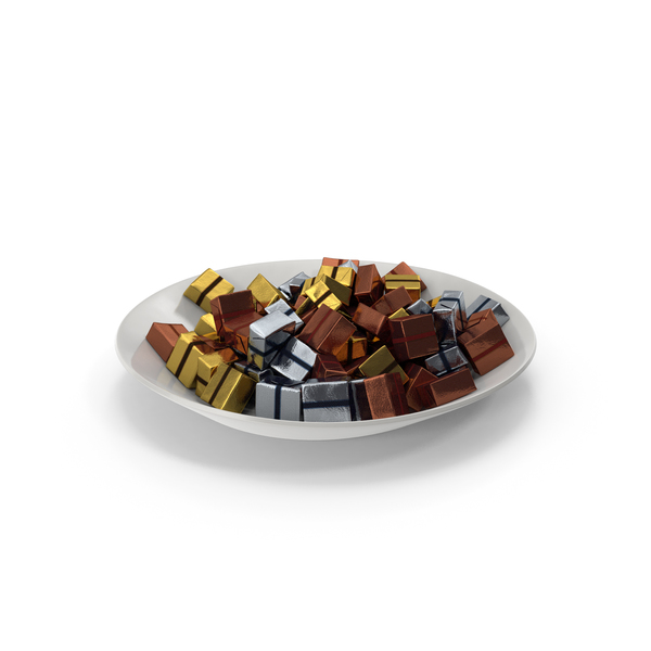Plate with Wrapped Square Chocolate Candy PNG & PSD Images Plate with Wrapped Square Chocolate Candy PNG & PSD Images