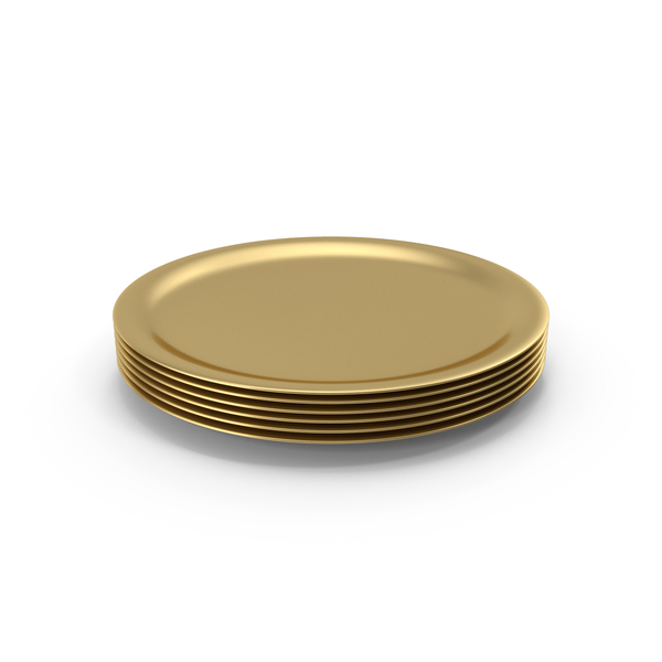 Dinner Plate: Plates Set Gold PNG & PSD Images