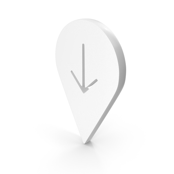 Point Sign Map Icon White PNG & PSD Images