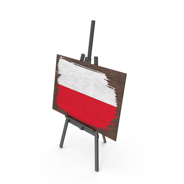 Easel: Poland Country Flag Paint On Wooden Board PNG & PSD Images Easel: Poland Country Flag Paint On Wooden Board PNG & PSD Images