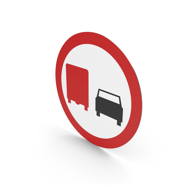 Traffic Signs: Polish Sign No Overtaking By Trucks PNG & PSD Images