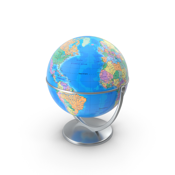 Desk: Political World Globe with Stand PNG & PSD Images