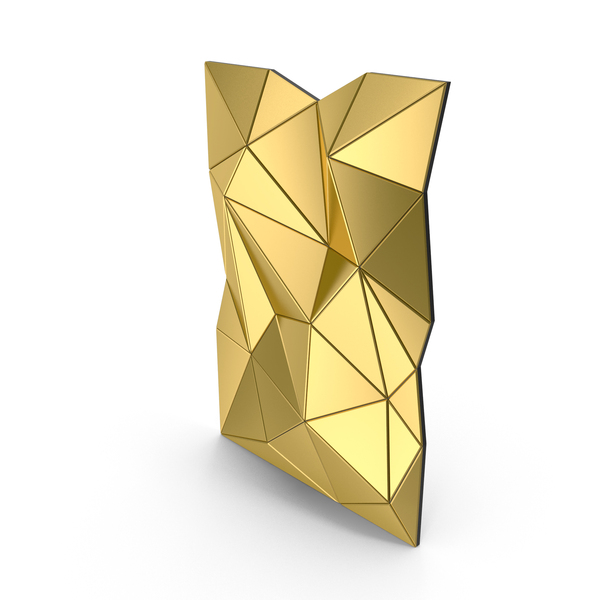 Polygonal Wall Mirror Gold PNG & PSD Images Polygonal Wall Mirror Gold PNG & PSD Images