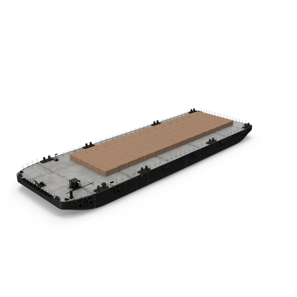 Pontoon Barge Loaded Wood Planks PNG & PSD Images Pontoon Barge Loaded Wood Planks PNG & PSD Images