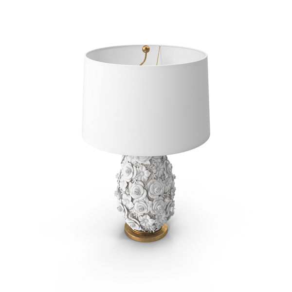 Porcelain Flower Table Lamp PNG & PSD Images