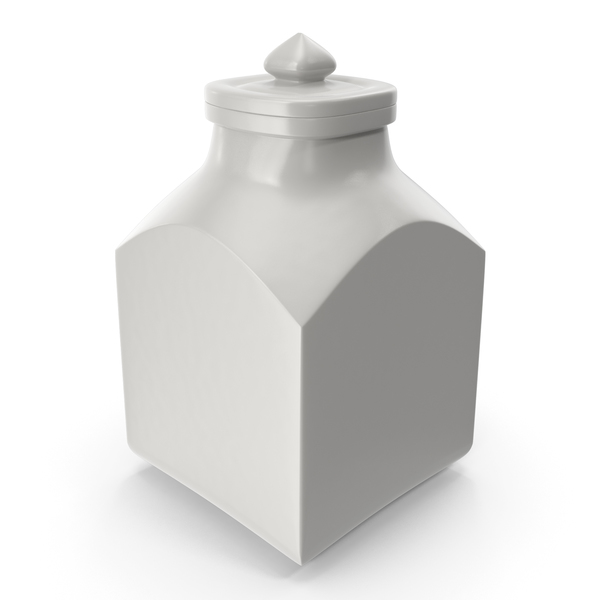 Porcelain Square Jar Closed PNG & PSD Images Porcelain Square Jar Closed PNG & PSD Images