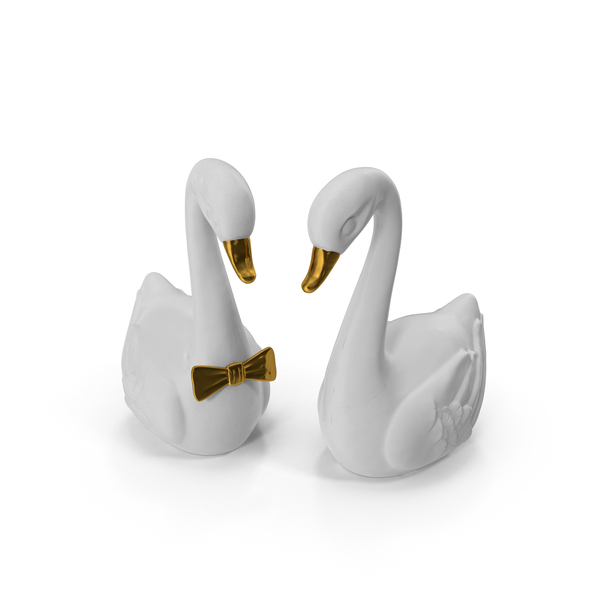 Swan: Porcelain Swans Decorative Figurines PNG & PSD Images Swan: Porcelain Swans Decorative Figurines PNG & PSD Images