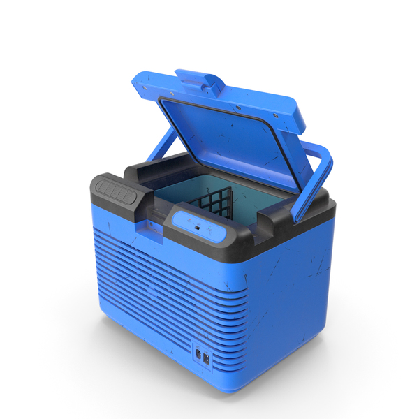 Cooler: Portable Car Refrigerator Blue Used PNG & PSD Images Cooler: Portable Car Refrigerator Blue Used PNG & PSD Images