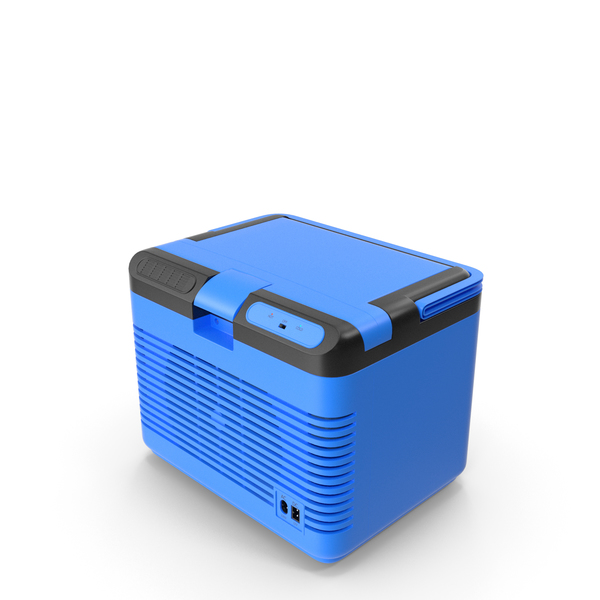 Cooler: Portable Car Refrigerator Closed Blue New PNG & PSD Images