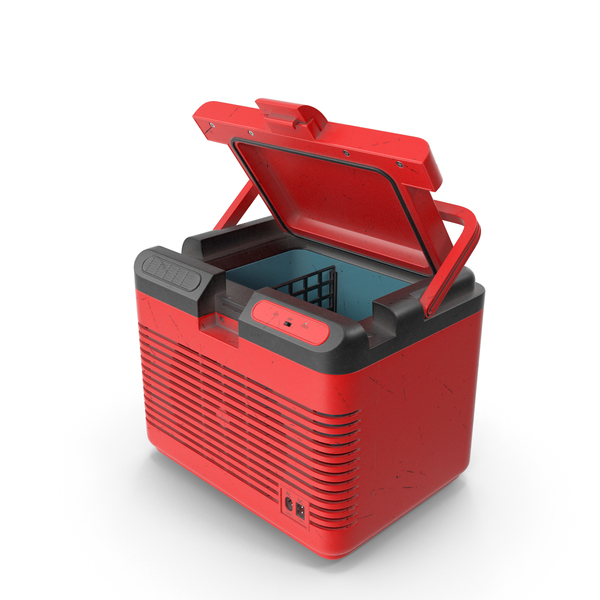 Cooler: Portable Car Refrigerator Red Used PNG & PSD Images Cooler: Portable Car Refrigerator Red Used PNG & PSD Images