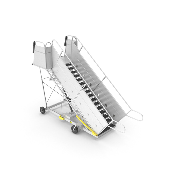 Stairs: Portable Passenger Airplane Steps 01 PNG & PSD Images