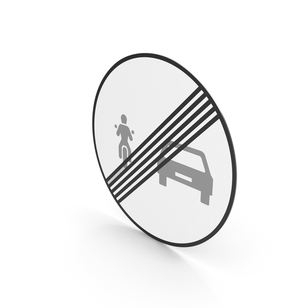 Portuguese End Of No Overtaking By Motorcycles Sign PNG & PSD Images