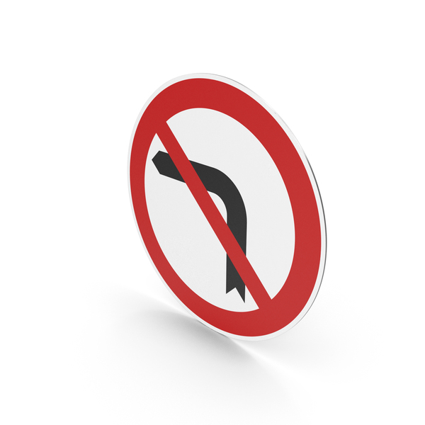Portuguese No Left Turn Sign PNG & PSD Images Portuguese No Left Turn Sign PNG & PSD Images