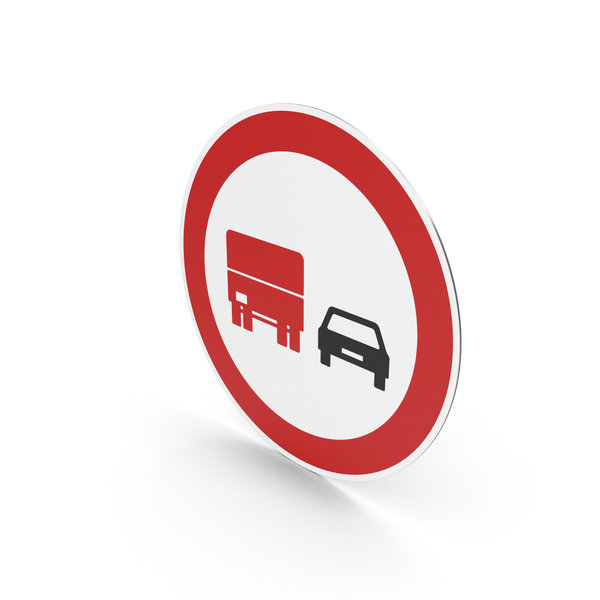Portuguese No Overtaking By Lorries Sign PNG & PSD Images