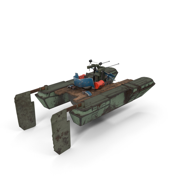 Catamaran: Postapocalyptic War Boat PNG & PSD Images Catamaran: Postapocalyptic War Boat PNG & PSD Images