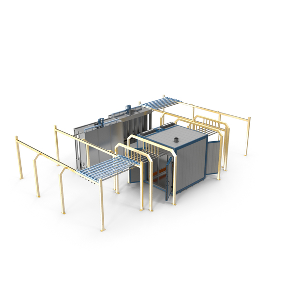 Manufacturing Machinery: Powder Coating Conveyor Line PNG & PSD Images Manufacturing Machinery: Powder Coating Conveyor Line PNG & PSD Images