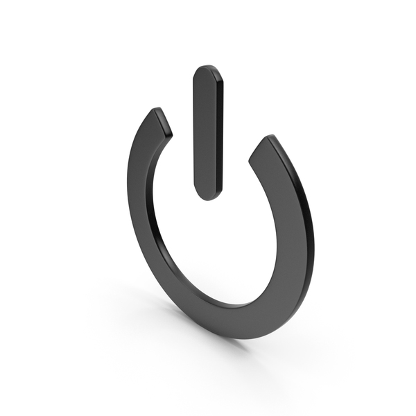 Pushbutton Switch: Power Icon Black PNG & PSD Images