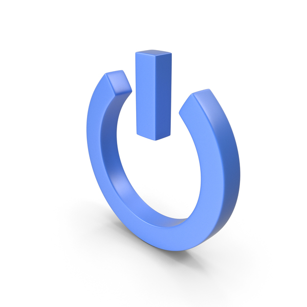 Computer: Power Icon Blue PNG & PSD Images