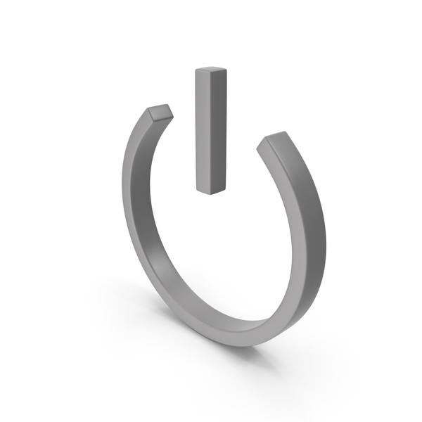 Pushbutton Switch: Power Icon Grey PNG & PSD Images