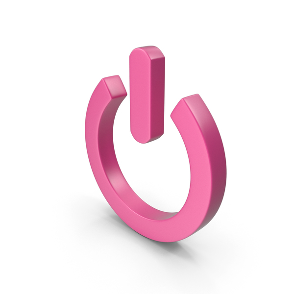 Pushbutton Switch: Power Icon Pink PNG & PSD Images