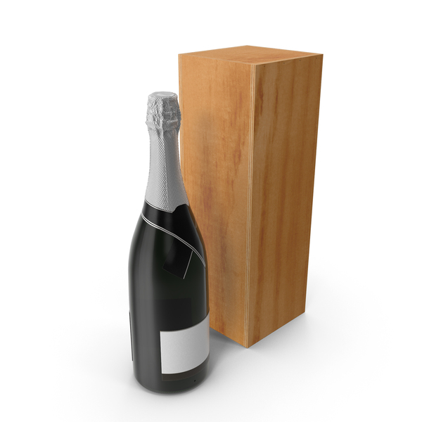 Premium Champagne with Wooden Box PNG & PSD Images Premium Champagne with Wooden Box PNG & PSD Images